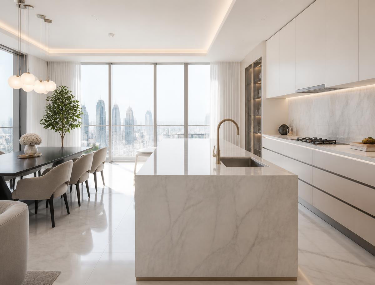 Penthouse living spaces in Downtown Dubai